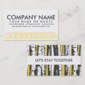 carte punch fidélité des arbres de peuplier (Devant / Derrière)