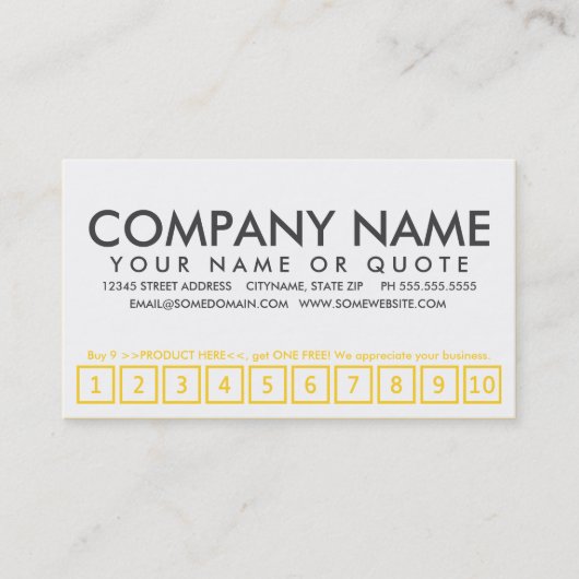 carte punch fidélité des arbres de peuplier (Devant)