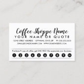 carte punch fidélité shopping café (Dos)