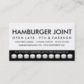 carte punch hamburgers blancs (Dos)