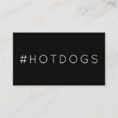 Carte punch #HOTDOGS hashtag loyalty (Devant)