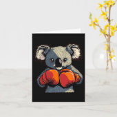 Carte Punch Knockout D'Un Ours Koala En Boxe Avec Gant (Fleur jaune)