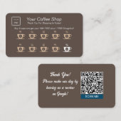 Carte Punch Loyalty Rewards - Café Shops & Café's (Devant / Derrière)