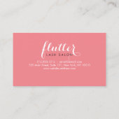 Carte Punch Loyalty Simply Pink Lash Salon (Dos)