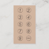 Carte Punch Loyauté | Maquillage naturel moderne d (Dos)