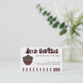 Carte Punch pour boisson café (Debout devant)