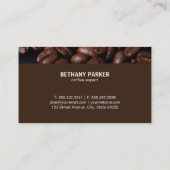 Carte Punch pour haricots de café (Dos)