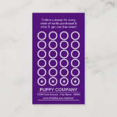 carte punch pour petits violets (Dos)