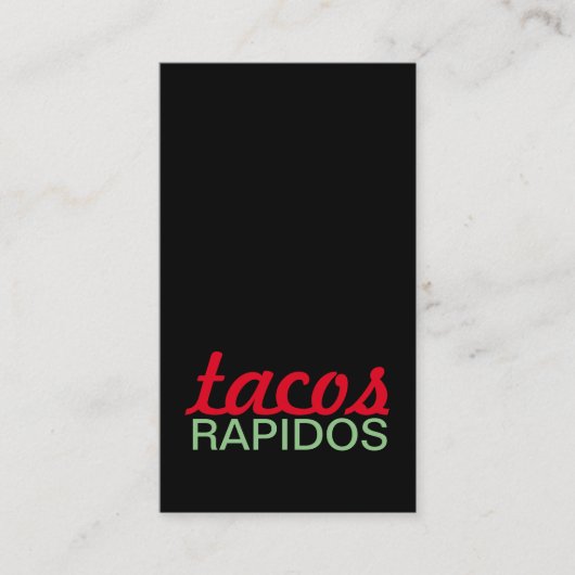 carte punch tacos rapidos (Devant)