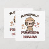 Carte Punition d'animal de paresse mignon (Devant / Derrière)
