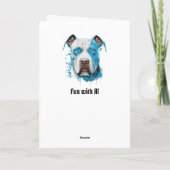 Carte Puns Pitbull personnalisés Joyeux anniversaire (Dos)