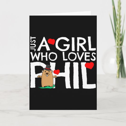 Carte Punxsy Phils Cute Groundhog Day February 2 Design (Devant)