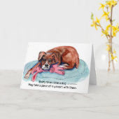 Carte Pup de peinture à l'aquarelle +"Chaque fois que je (Fleur jaune)