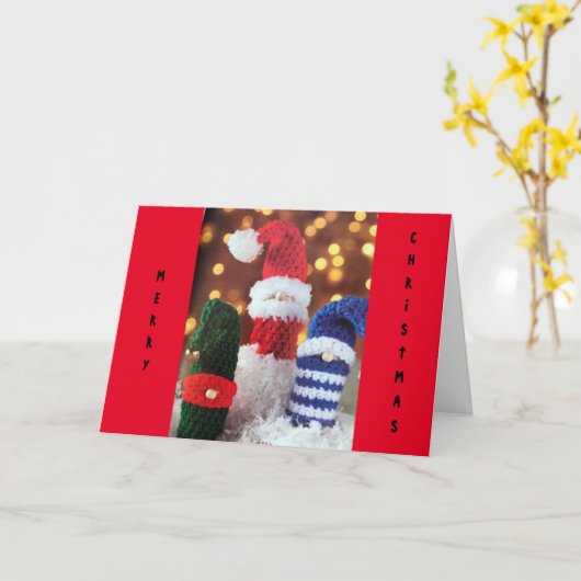 CARTE *PUPPETS* SOUHAITEZ-VOUS VOUS AMUSER À CHRISTMAS T (Fleur jaune)