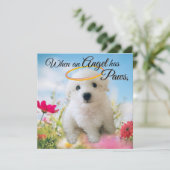Carte Puppy Angel Flat Card (Debout devant)
