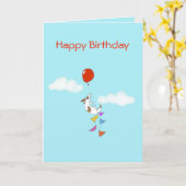 Carte Puppy birthday card (Fleur jaune)