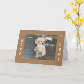 CARTE PUPPY ESPAGNOL NE PEUT PAS ATTENDRE DE DIRE *JOYEU (Fleur jaune)