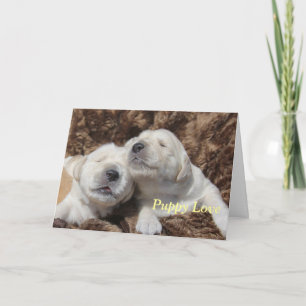 Carte Puppy Love Greeting Card par Focus pour une cause