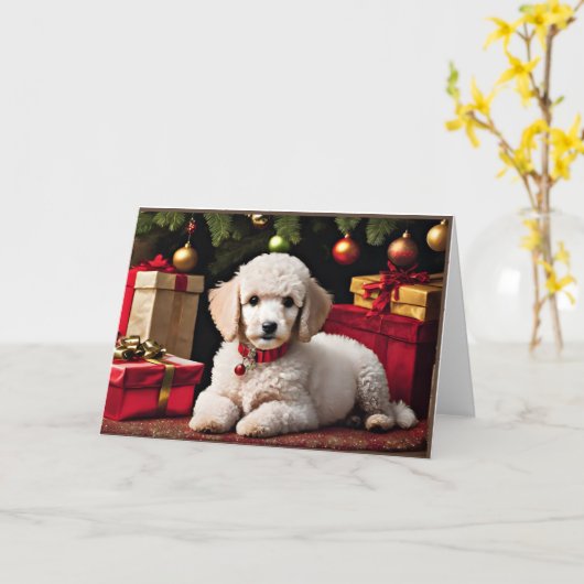 Carte Puppy Noël (Fleur jaune)