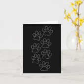 Carte Puppy Paws Chien Prints Papa Pup Maman Bon Garçon (Fleur jaune)