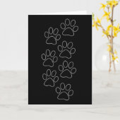 Carte Puppy Paws Empreintes de Chien Papa Chien Maman Bo (Fleur jaune)