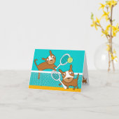 Carte Puppy Play Tennis Blank Card 2 (Fleur jaune)