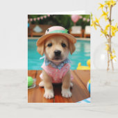 Carte Puppy Puppy All Occasions (Fleur jaune)