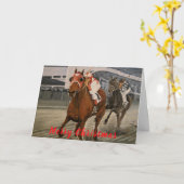 Carte Pur-sang vainqueur de la grande course (Fleur jaune)