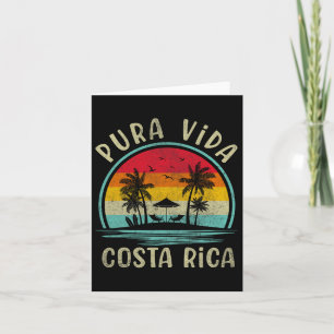 Carte Pura Vida Beach Costa Rica Palm Tree Famille Été