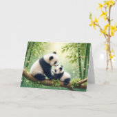 Carte Purement Pandas (Fleur jaune)