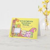 Carte Purim (Fleur jaune)