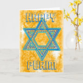 Carte Purim celebration card (Fleur jaune)