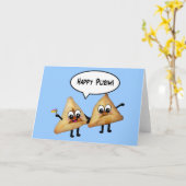 Carte Purim heureux hamantaschen (Fleur jaune)