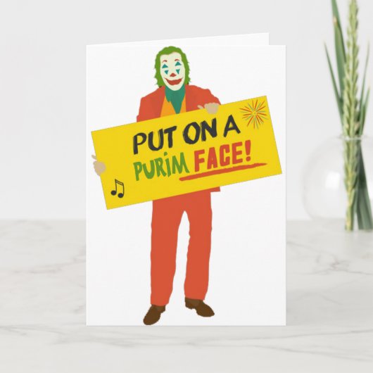 Carte Purim Joker (Devant)