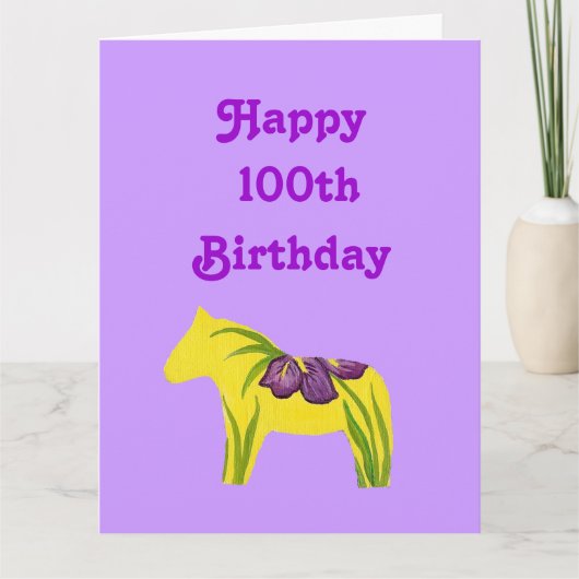 Carte Purple 100e Big Birthday Card de nous tous (Devant)