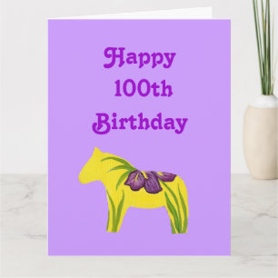 Carte Purple 100e Big Birthday Card de nous tous