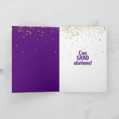 Carte Purple and Gold Graduation Inspiration (Intérieur)