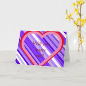 Carte Purple and White Stripes + "Me marie-tu ?" (Fleur jaune)