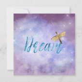 Carte Purple Aqua Dream Dragonfly (Devant)