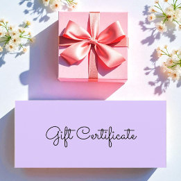 Carte Purple Beauty Simple Business Cadeau Certificat