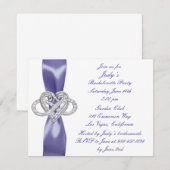 Carte Purple Blue Infinity Heart Bachelorette Party (Devant / Derrière)