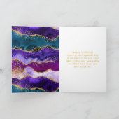 Carte Purple Blue Peacock Agate Sweet 16 Joyeux annivers (Intérieur)