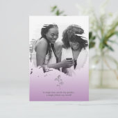 Carte Purple Bridesmaid Proposal with Selfie Brushstroke (Debout devant)