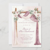 Carte Purple Canopy Florals Bridesmaids Luncheon Invitat (Devant)