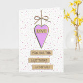 Carte Purple coeur Whimsical meilleure chose dans ma vie (Fleur jaune)