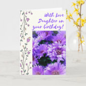 Carte Purple Daisers Fille Anniversaire (Fleur jaune)