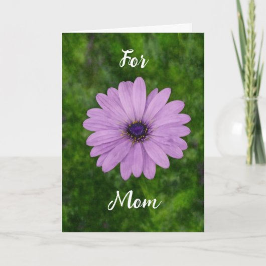 Carte Purple Daisy Art Fête des mères maman (Devant)