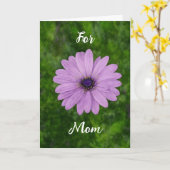 Carte Purple Daisy Art Fête des mères maman (Fleur jaune)