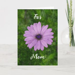 Carte Purple Daisy Garden Art Fête des Mères Maman