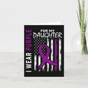 Carte Purple Daughter Pancreatic Cancer Awareness USA Fl